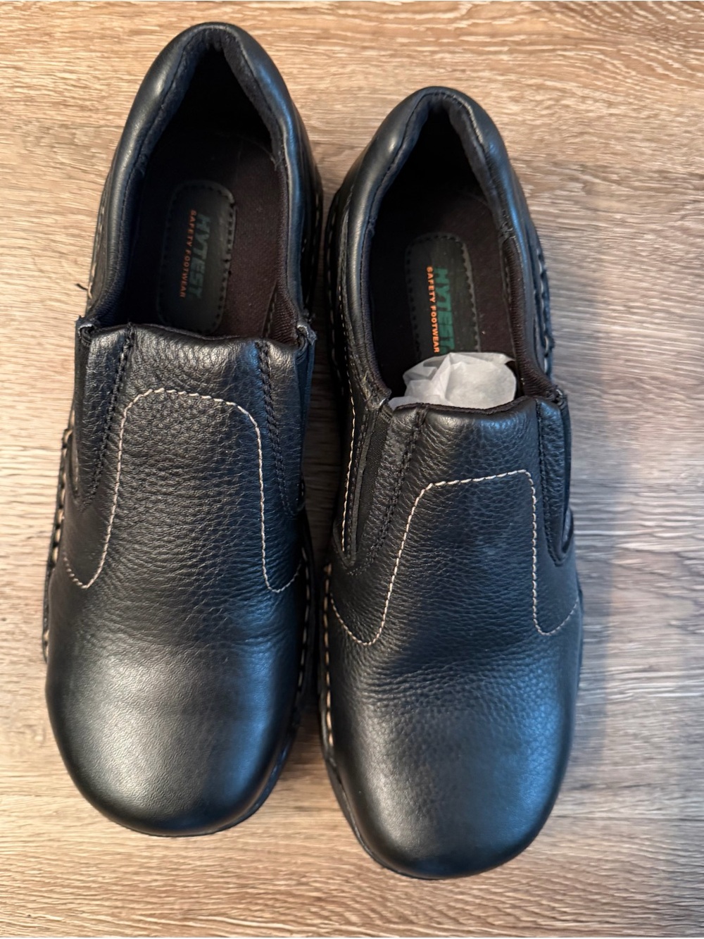 Men's Black Slip-On Leather Loafers by Easy Spirit